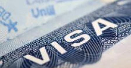 primo piano del visto americano