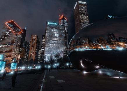 vista sullo skyline di Chicago